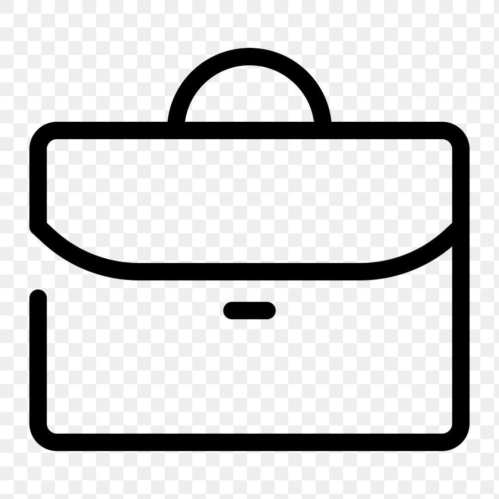 Briefcase png icon for business in black