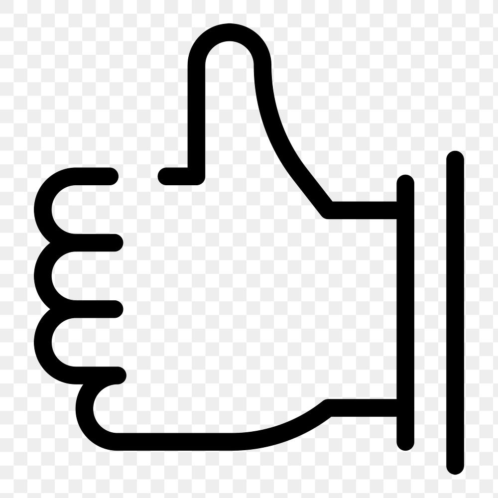 Png thumbs up icon minimal line