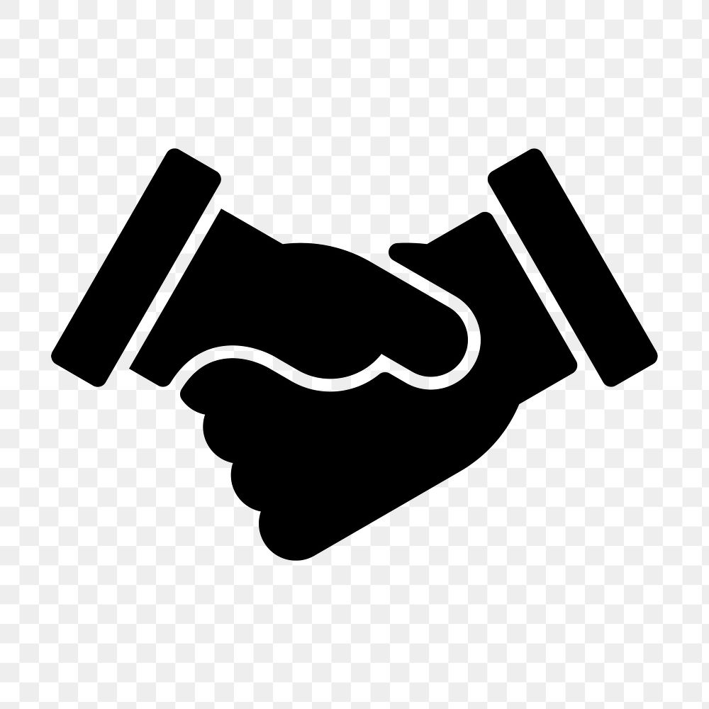 Handshake png icon for business flat graphic
