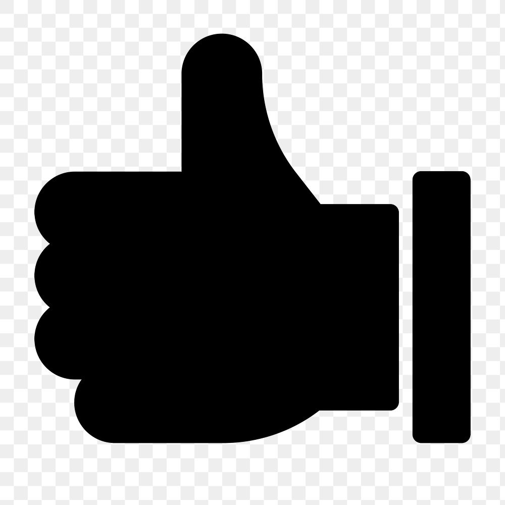 Png thumbs up icon flat graphic