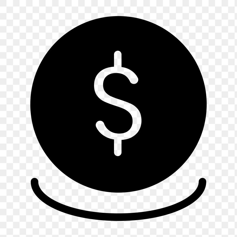 USD png coin flat icon for business