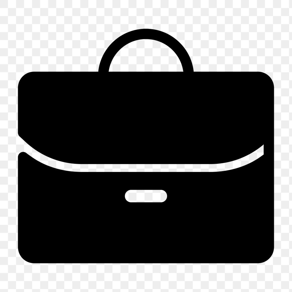 Briefcase png icon for business in black