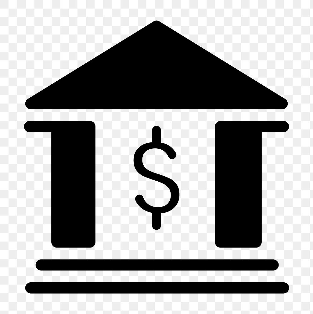 Bank png flat icon financial symbol