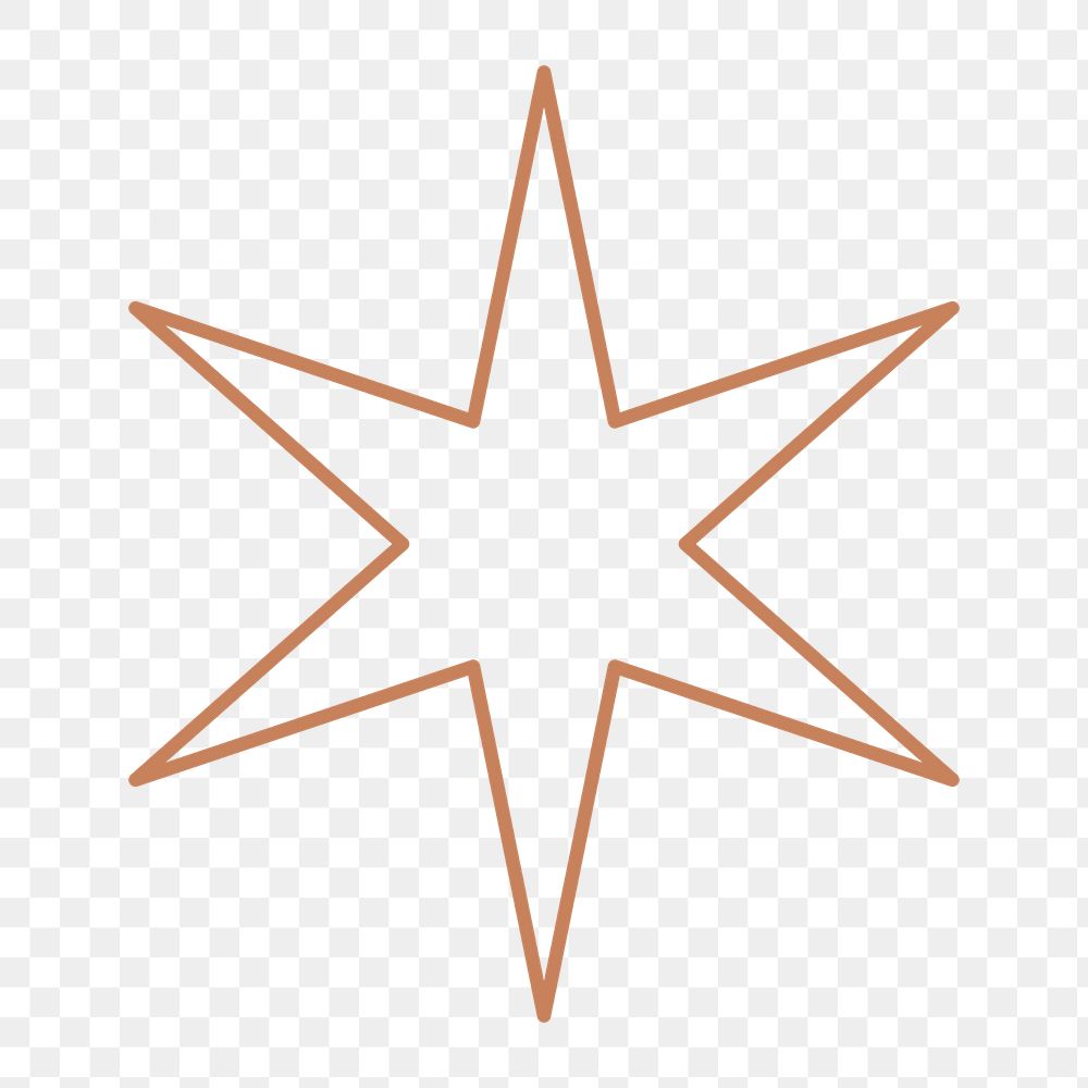 Png linear sparkle hexagram star transparent