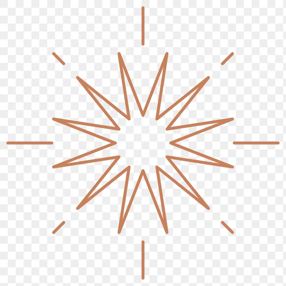 Png sparkling star sketch transparent