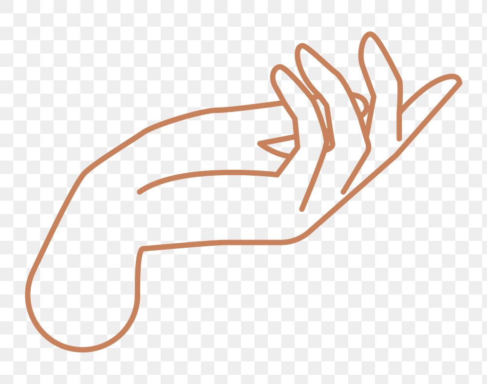 Png mystic palm hand doodle