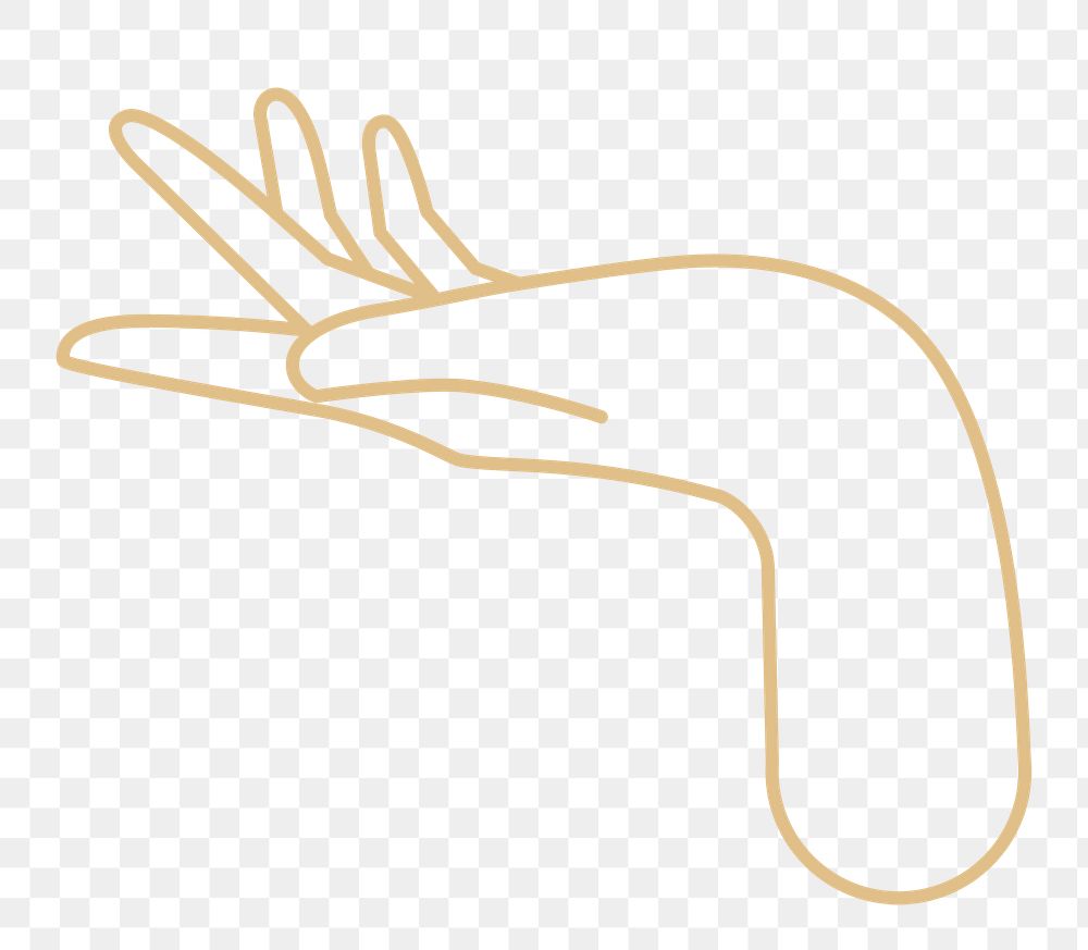 Png mystic palm hand linear drawing transparent