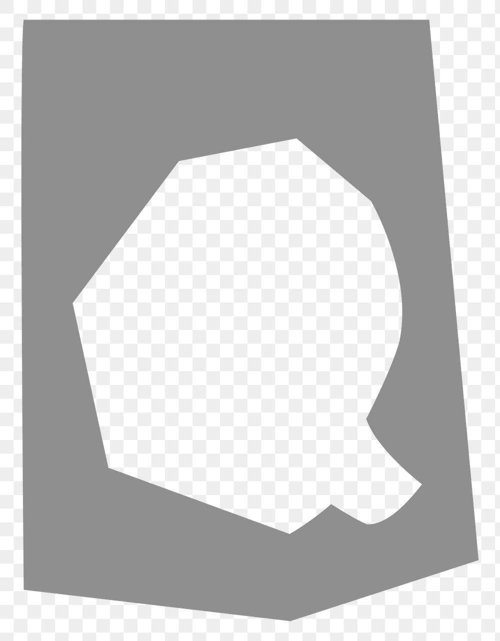 Q letter paper cut png alphabet  typography font