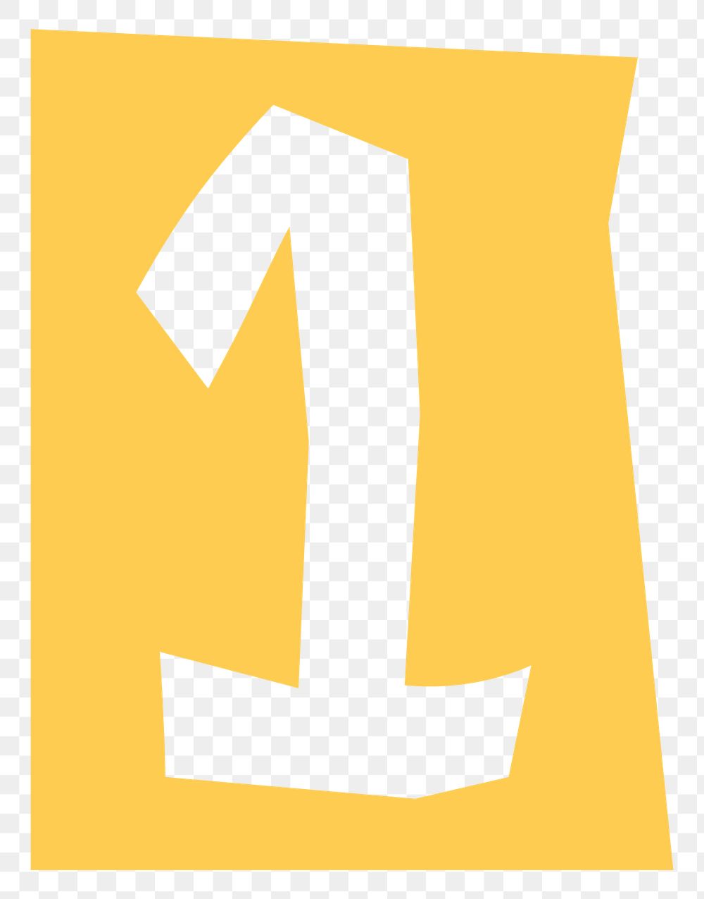 Number 1 font png paper cut typography