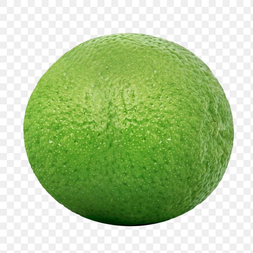 Green lime png clipart, citrus fruit on transparent background