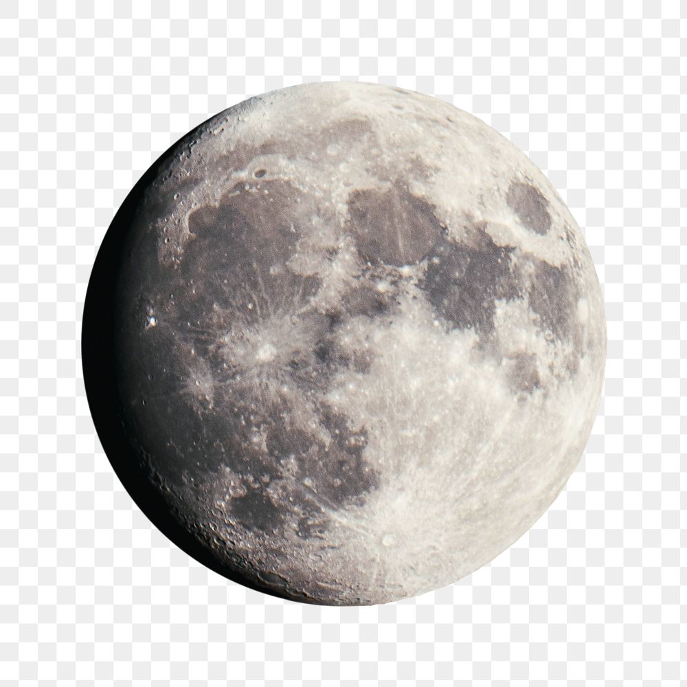 Closeup of the Moon transparent png