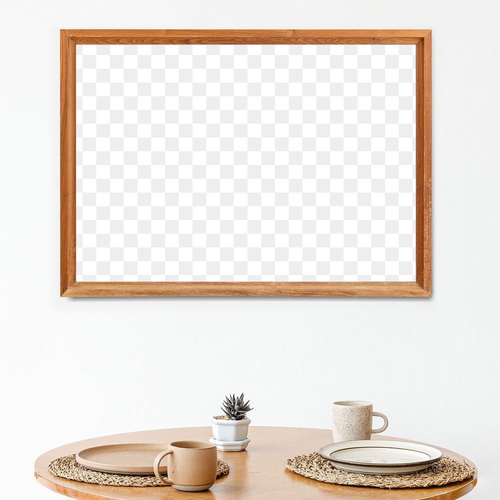 Rectangle wooden nice photo frame mockup
