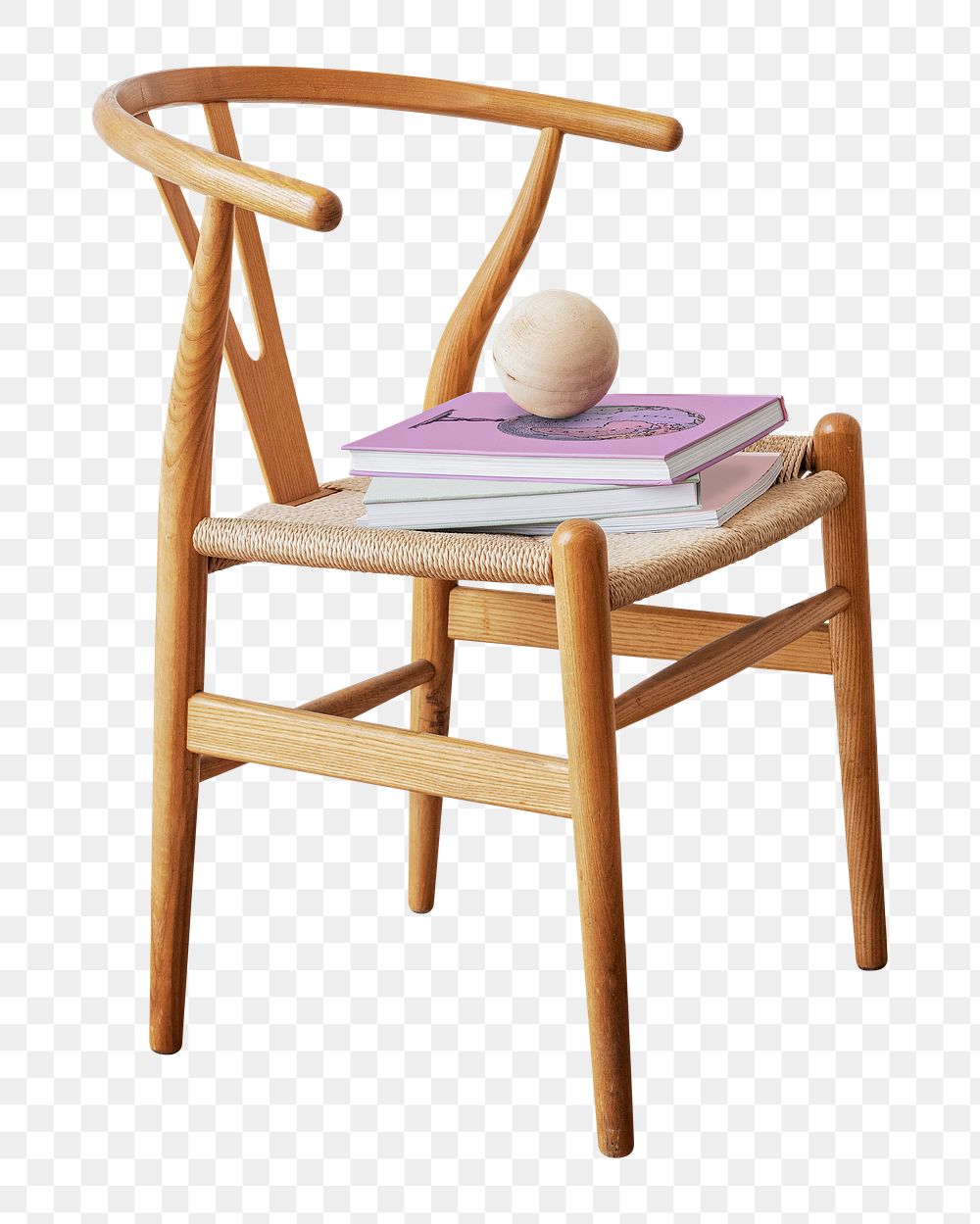 Classic wooden chair mockup