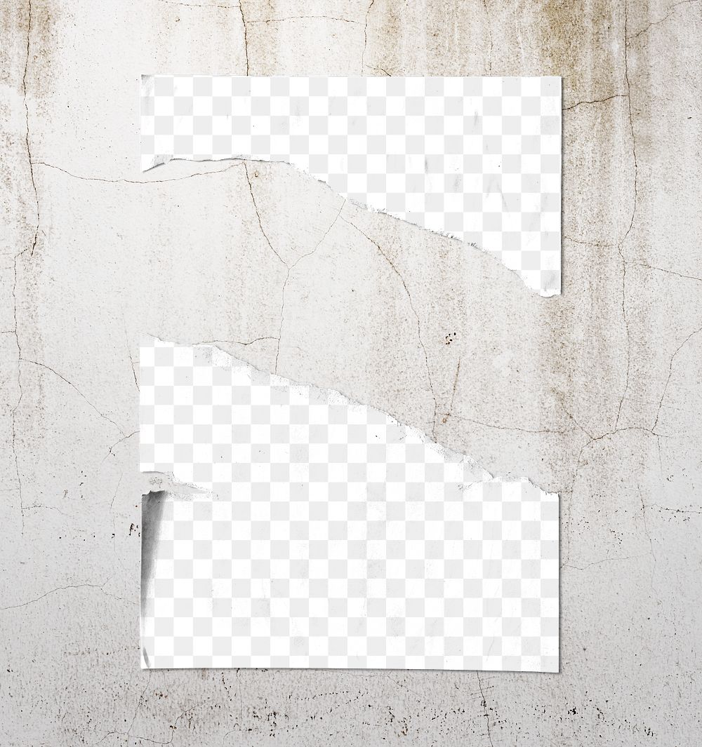 White torn paper design element