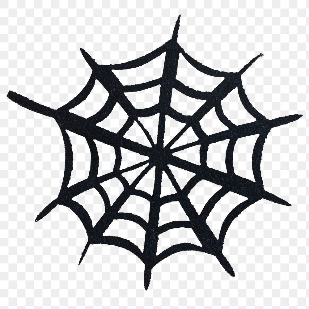 Black spider's web design element 