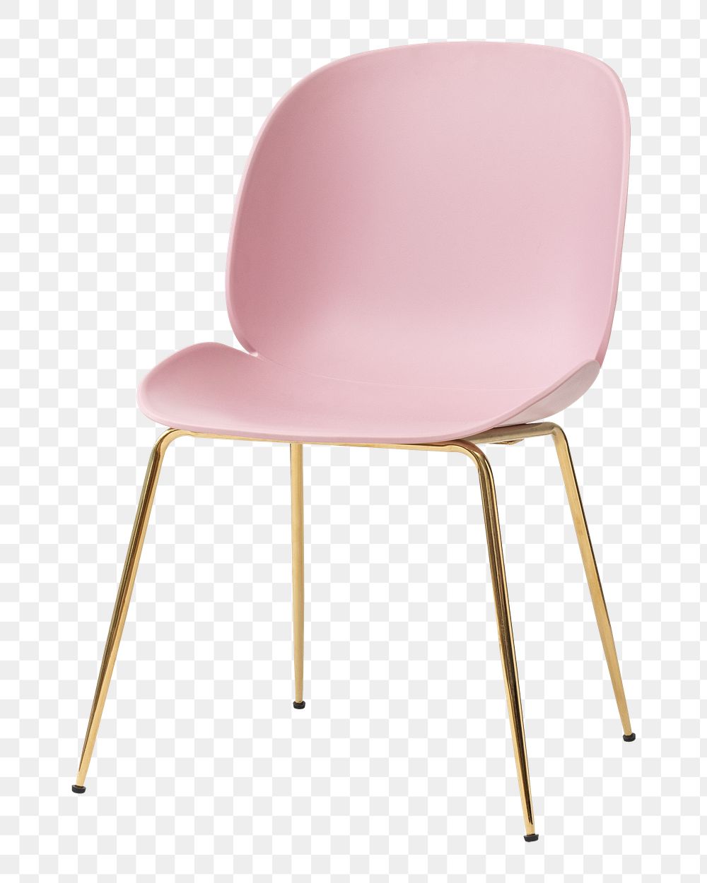 Chic dining chair png mockup with brass legs