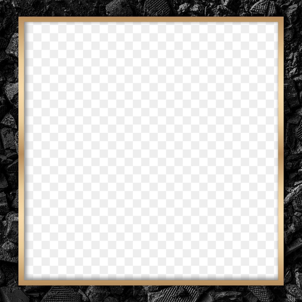 Gold frame on black broken eyeshadow background design element