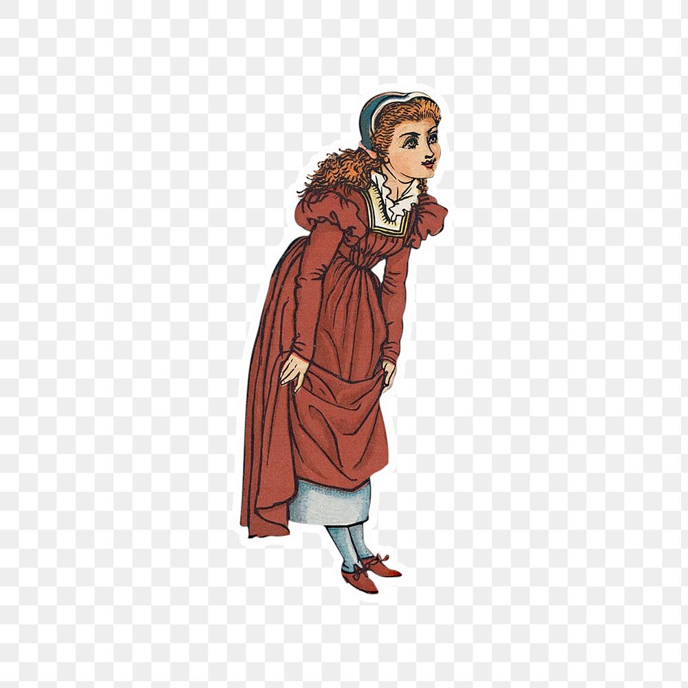 A woman in Victorian dress transparent png