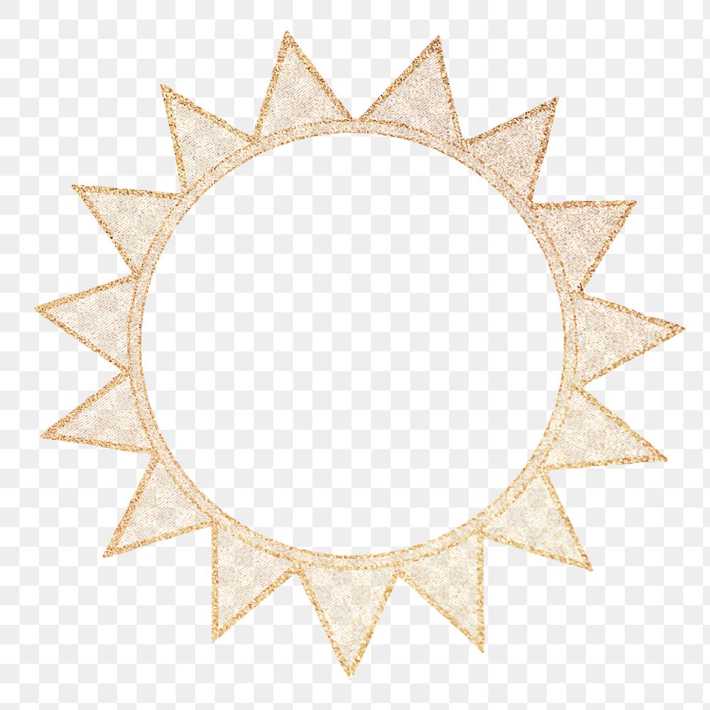 Gold sun with ray line artdesign element