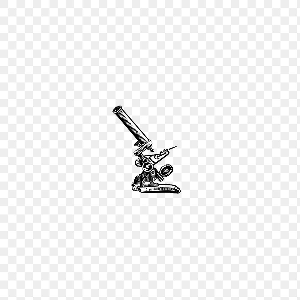 Vintage microscope engraving illustration | Free PNG Sticker - rawpixel