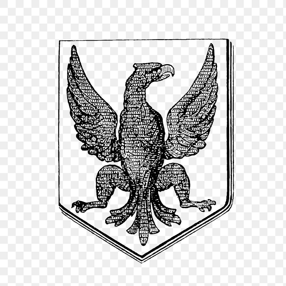 PNG Bird medieval heraldic design illustration, transparent background