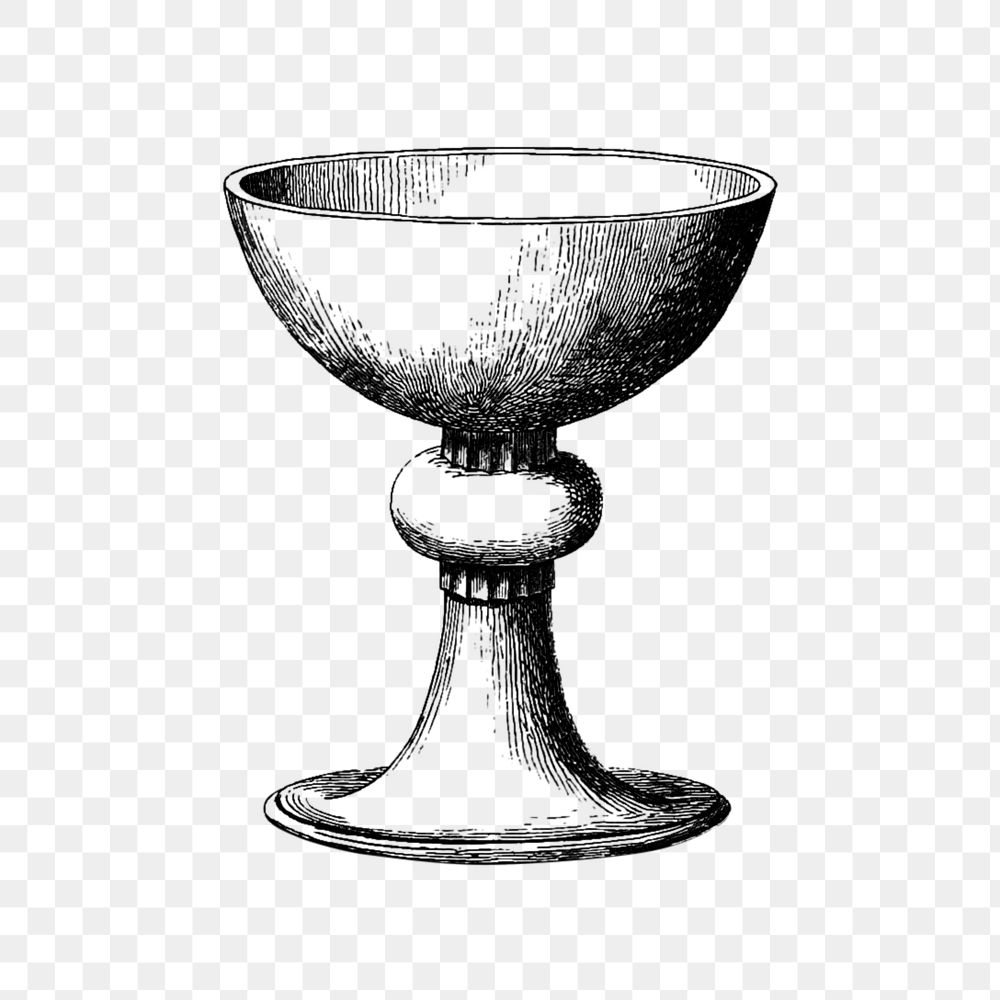 PNG Drawing of a goblet, transparent background