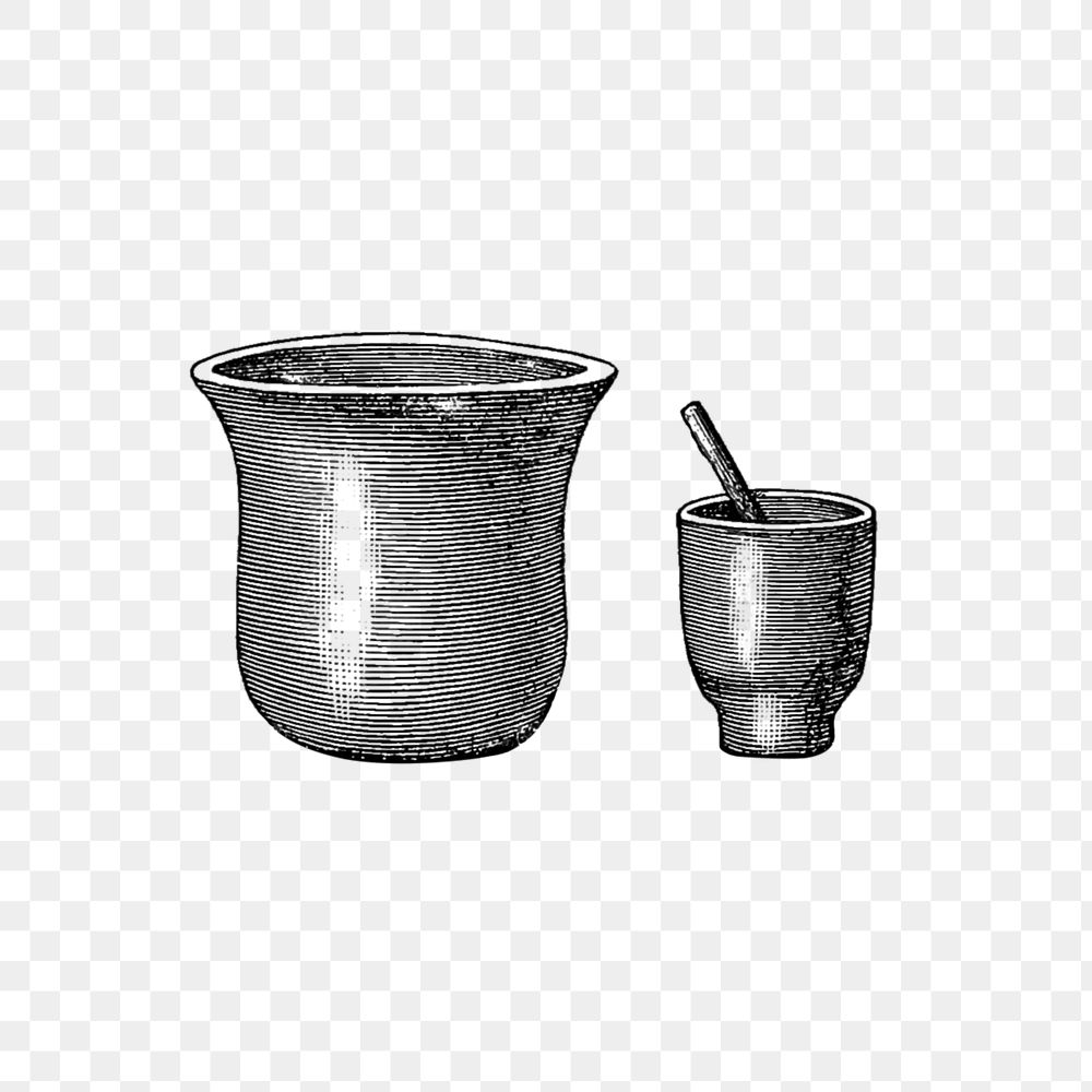 PNG Drawing of kitchenware from Portuguese, transparent background