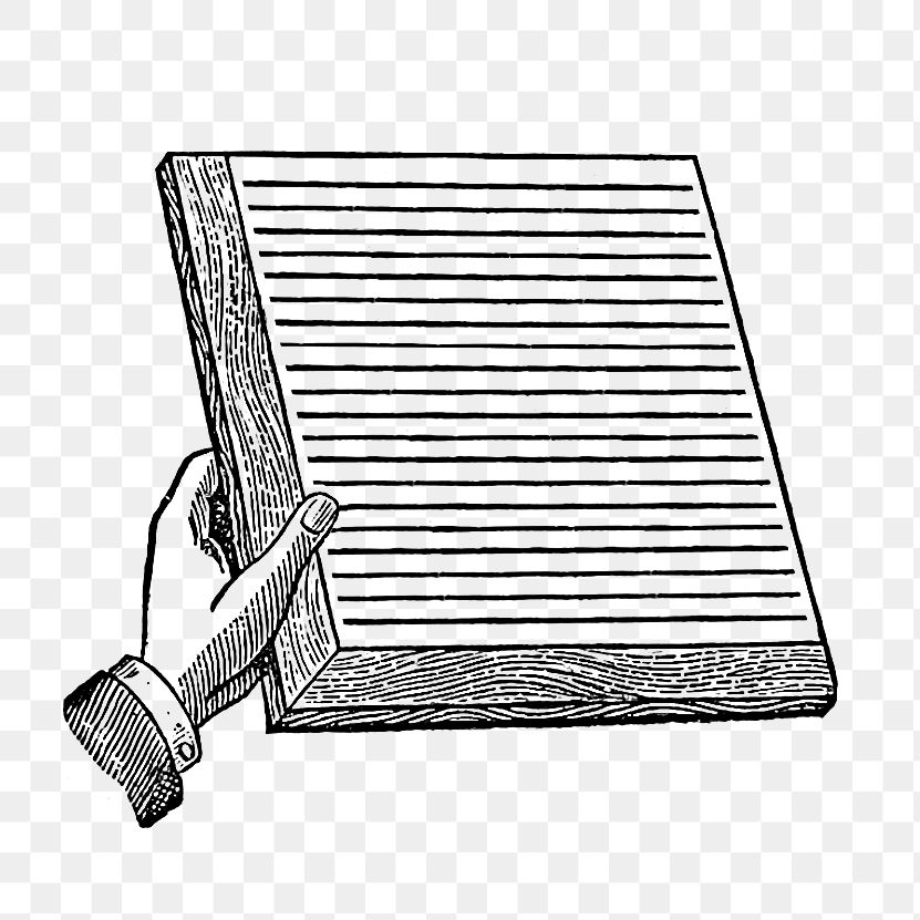 PNG Drawing of a paper pad, transparent background