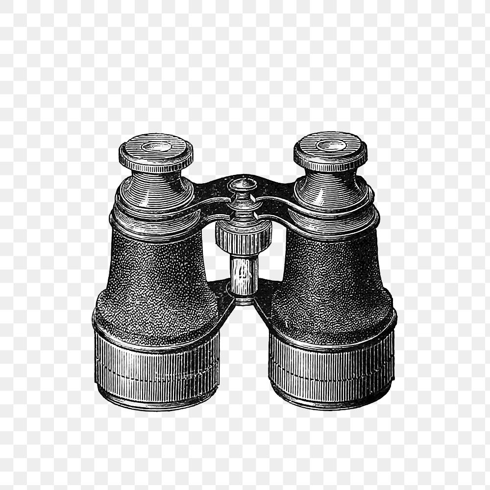 PNG Drawing of a binocular, transparent background