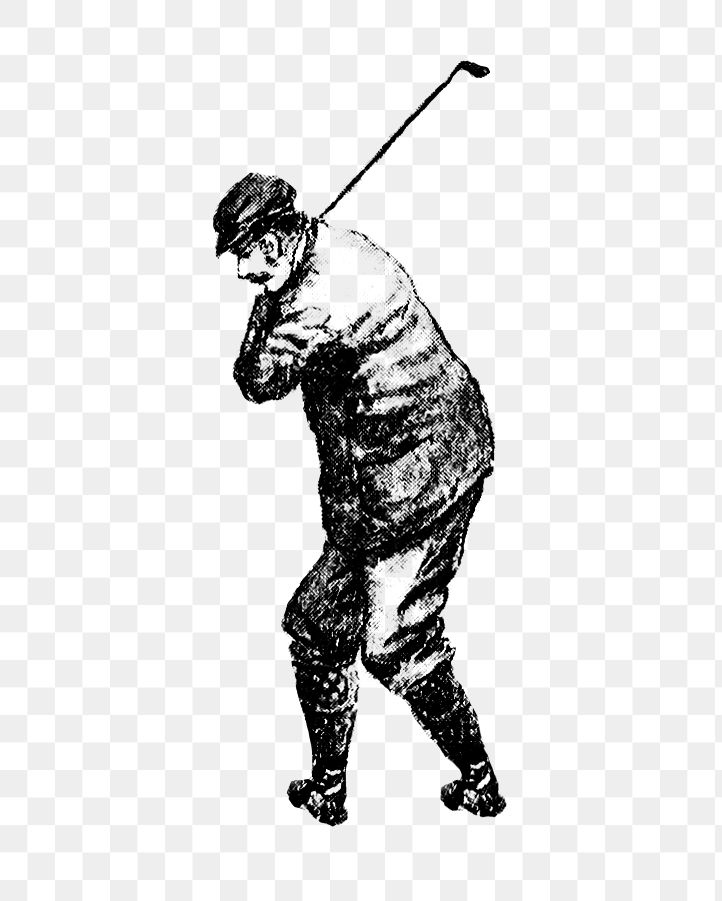 Vintage golfer illustration
