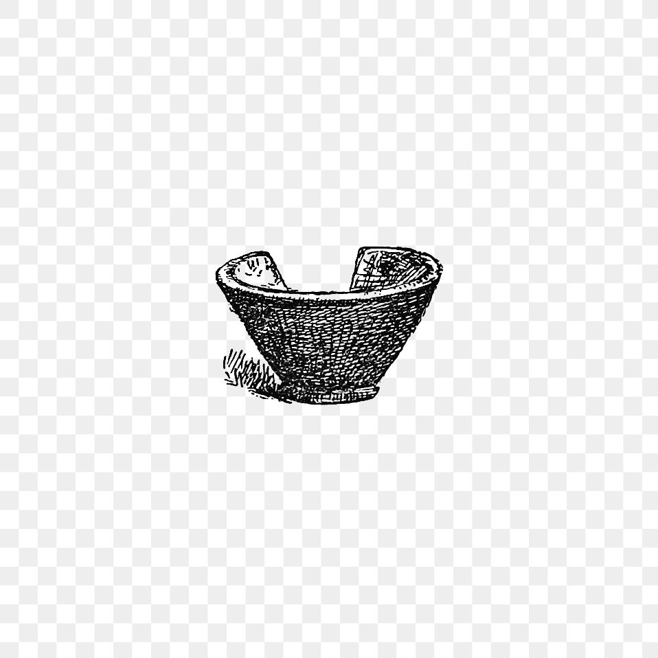 PNG Drawing of an antiques pottery, transparent background