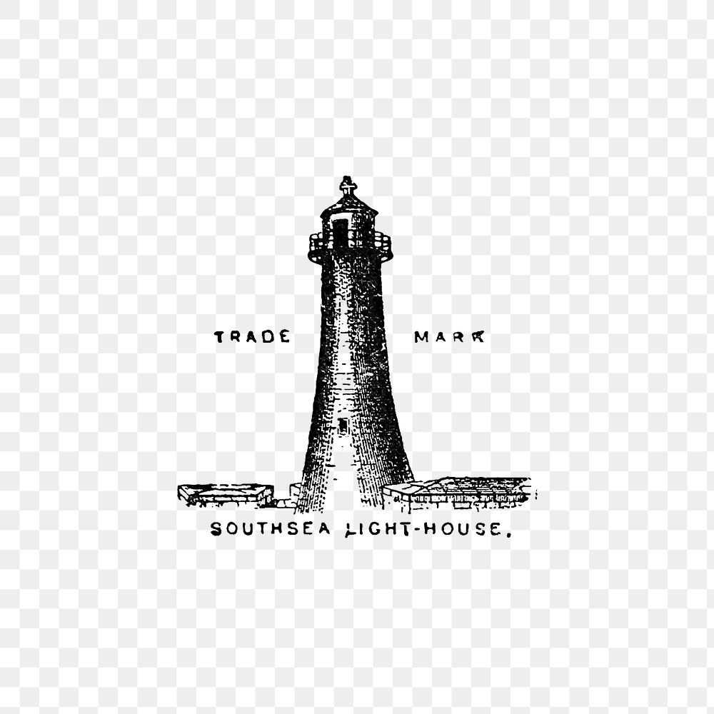 PNG Vintage light house illustration, transparent background