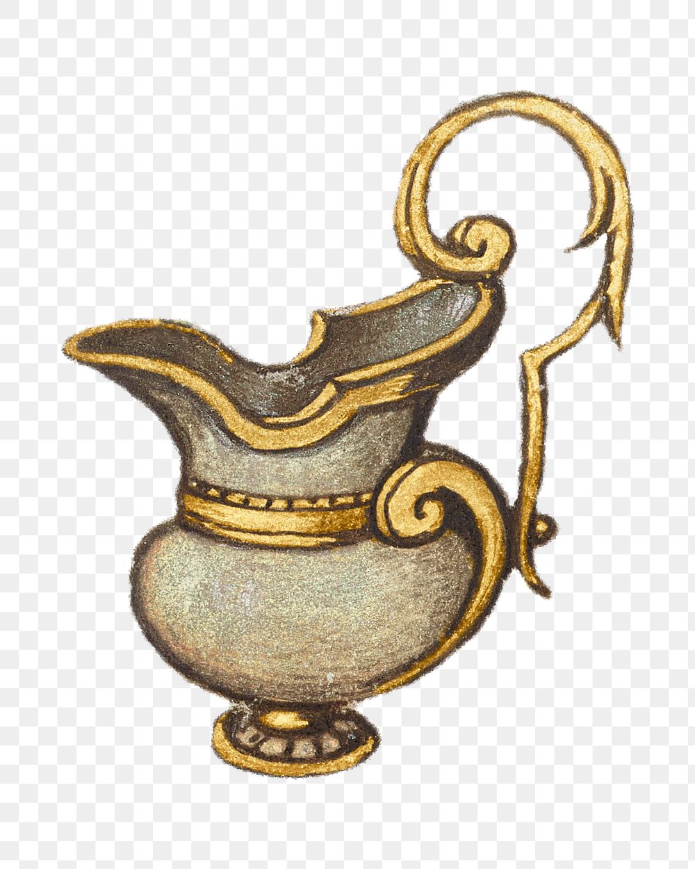 Victorian jug png vintage decorative object