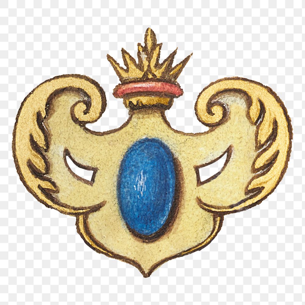 Victorian gold emblem png ornamental decorative