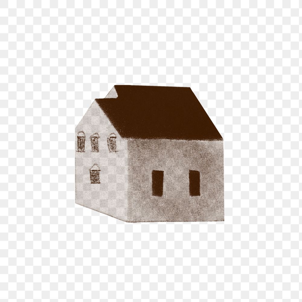 An old building vintage illustration transparent png