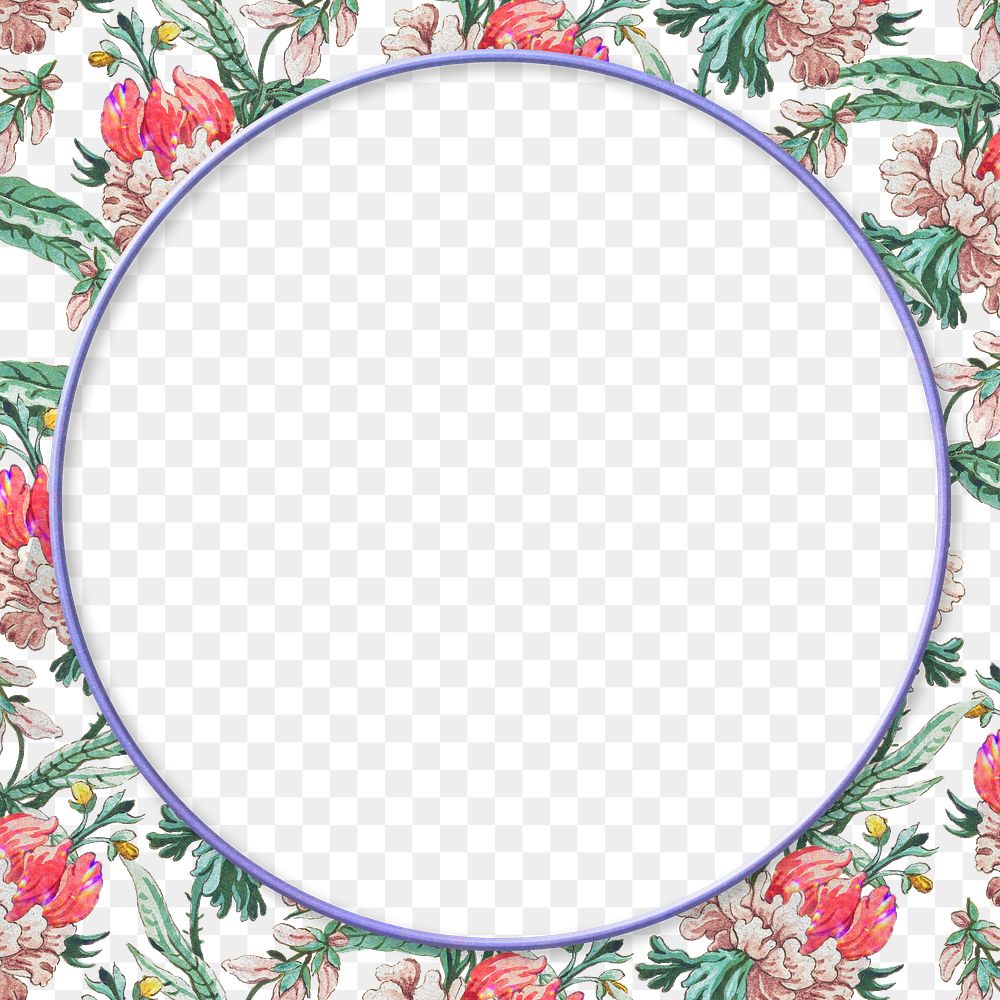 Vintage floral frame design element