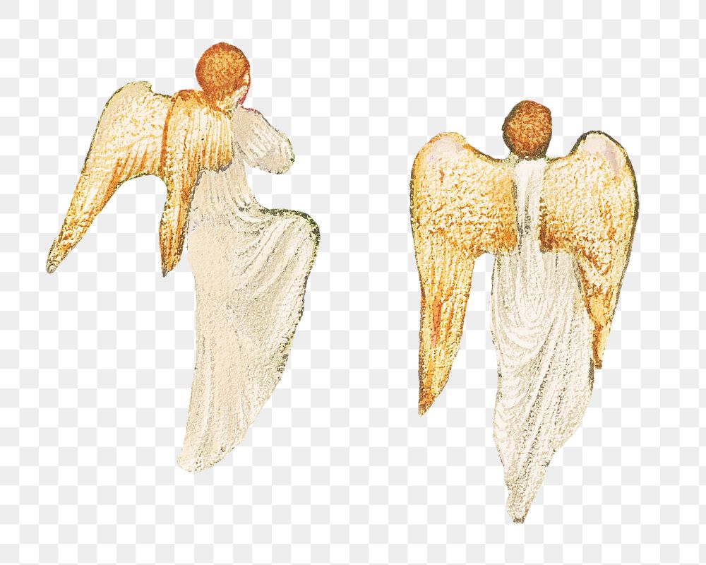 Vintage angels illustration design element