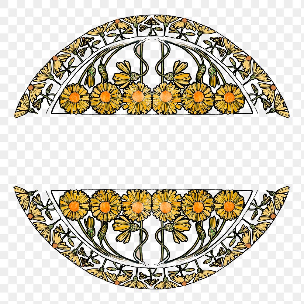 Art Nouveau Floral Motif Ornament Remixed Royalty Free Stock Illustration High Resolution Graphic