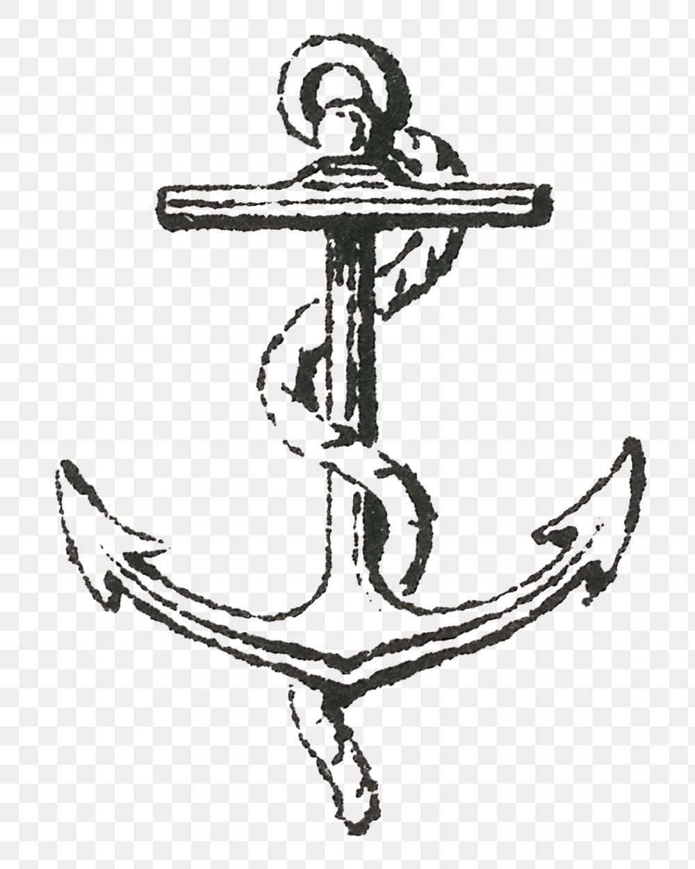 Classic png nautical hook icon vintage illustration