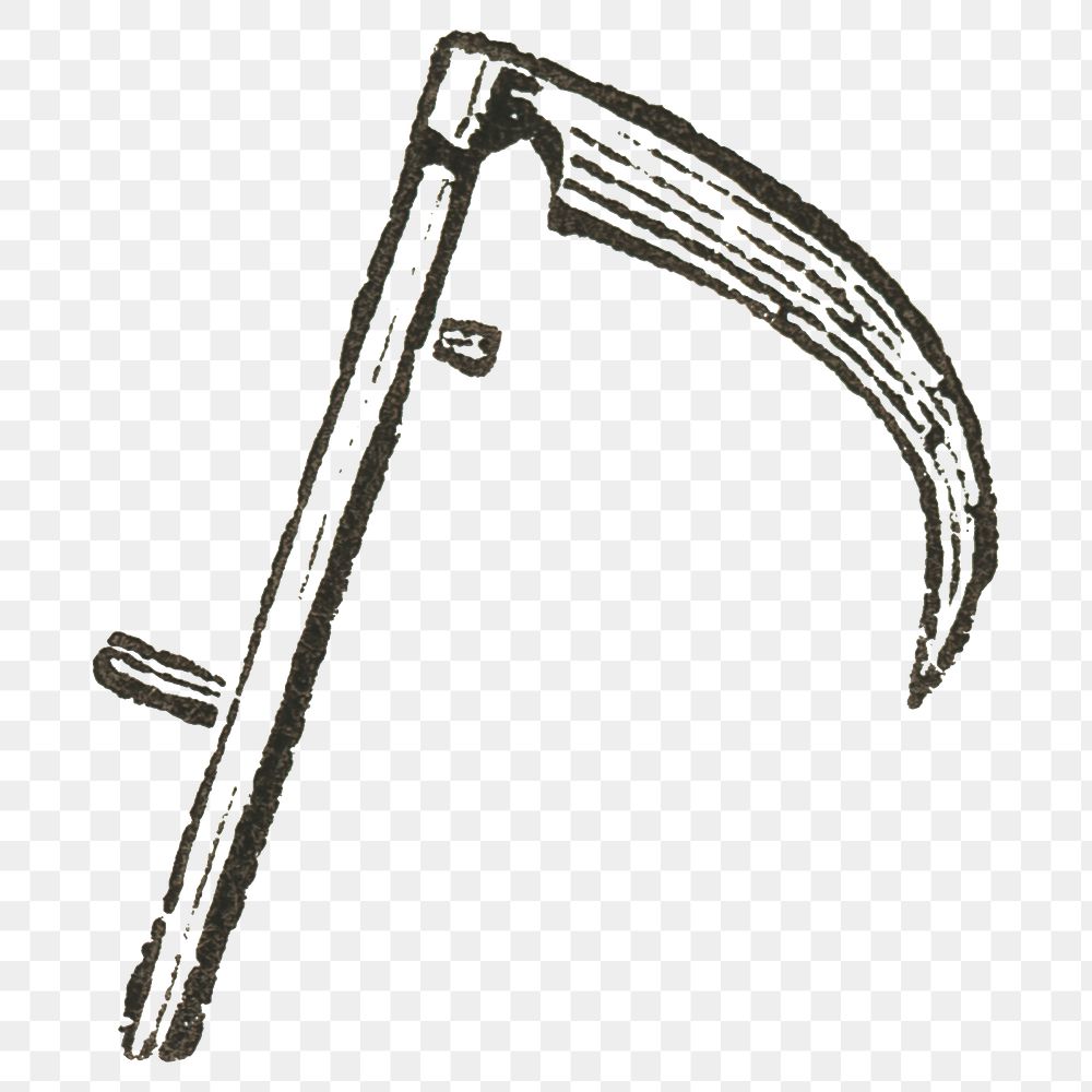 PNG old sickle hand drawn illustration