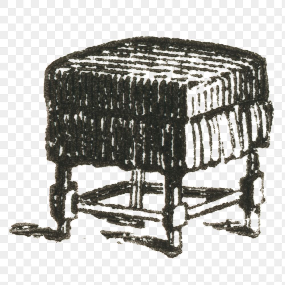 Old png chair hand drawn illustration