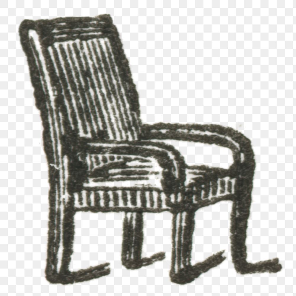 Old png chair hand drawn illustration