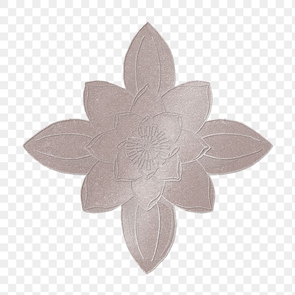Shiny water lily flower transparent png design element