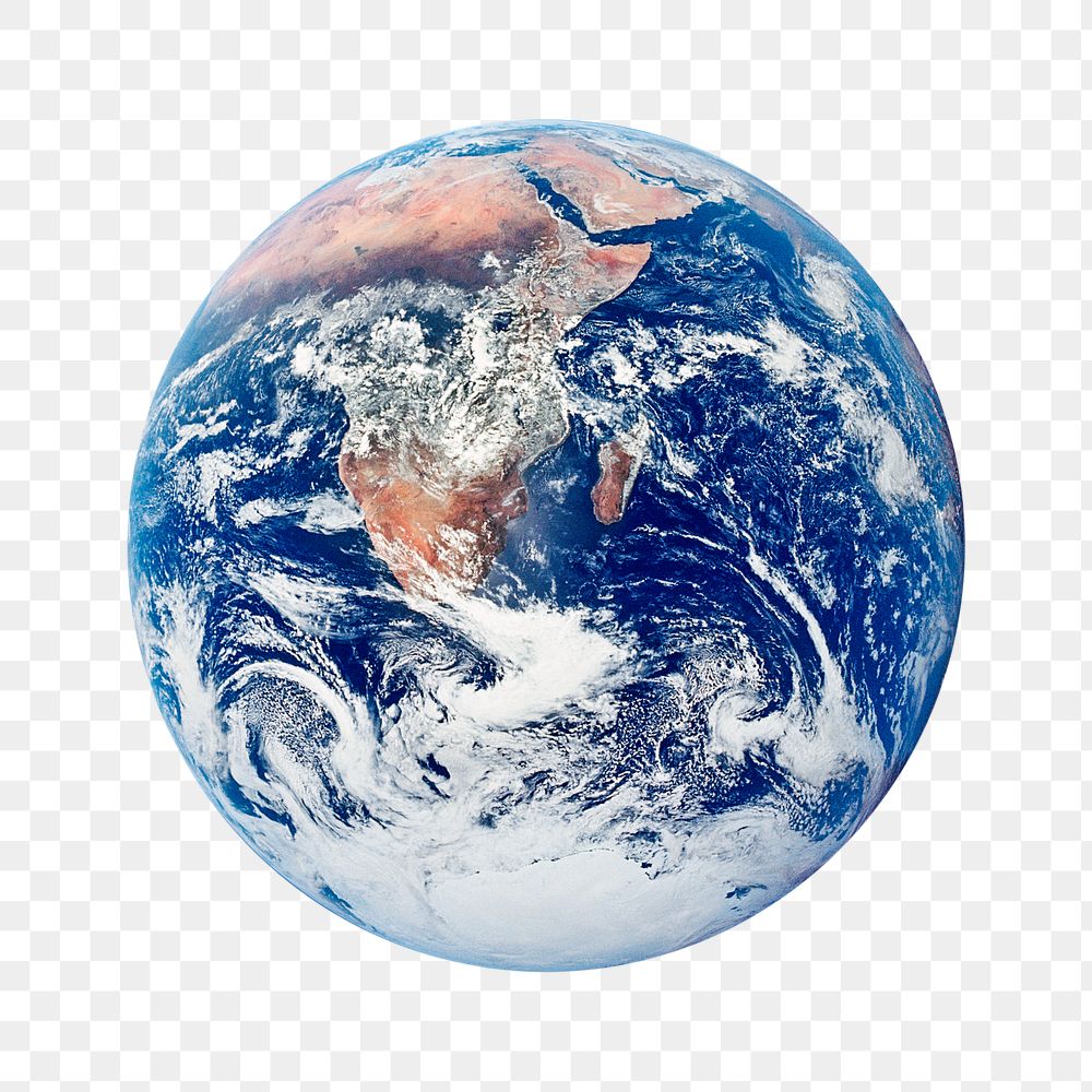Earth png sticker, planet surface on transparent background