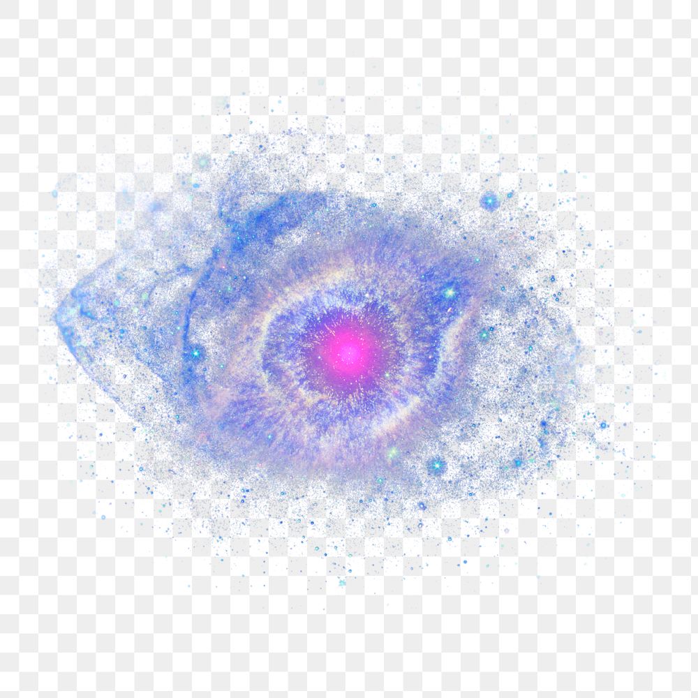 Helix Nebula png sticker, purple galaxy aesthetic on transparent background