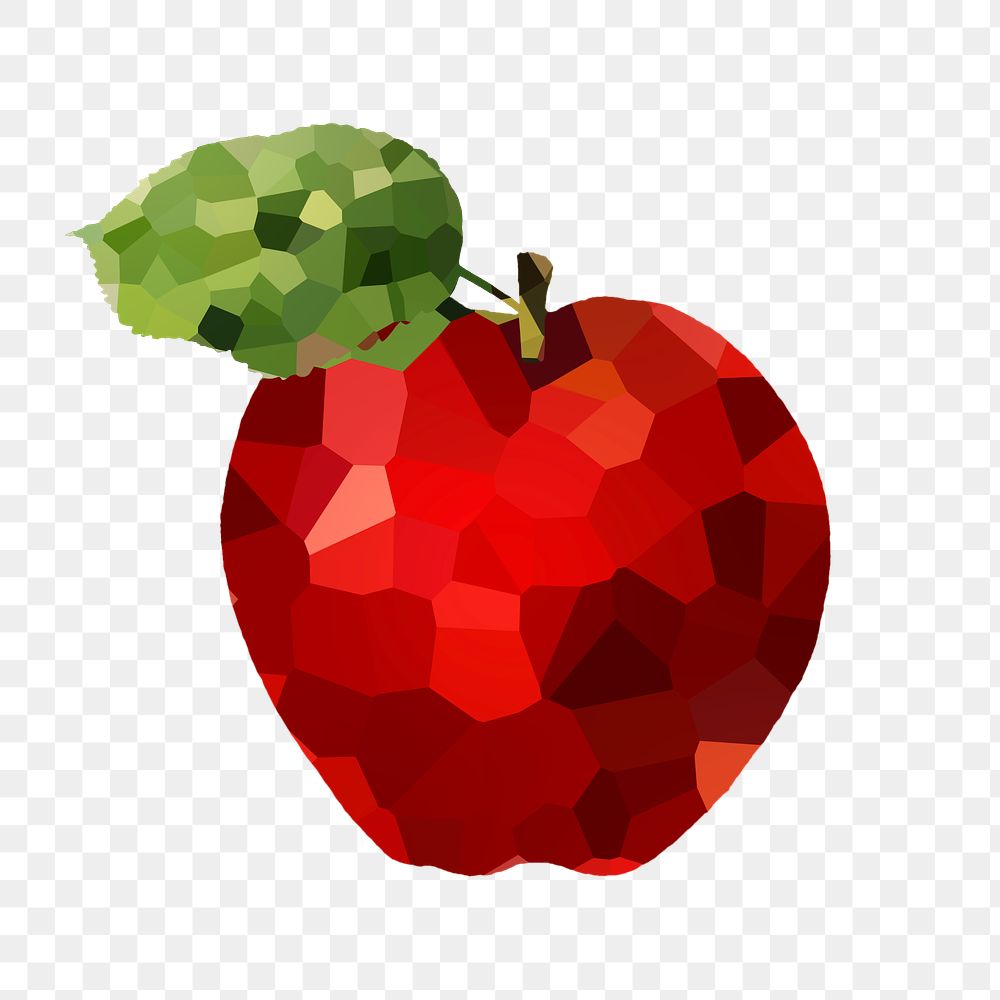 Red crystallized apple texture design element