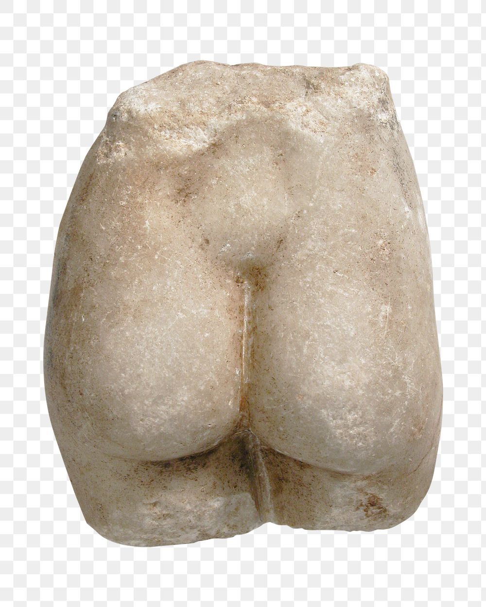 Female nude torso fragment png