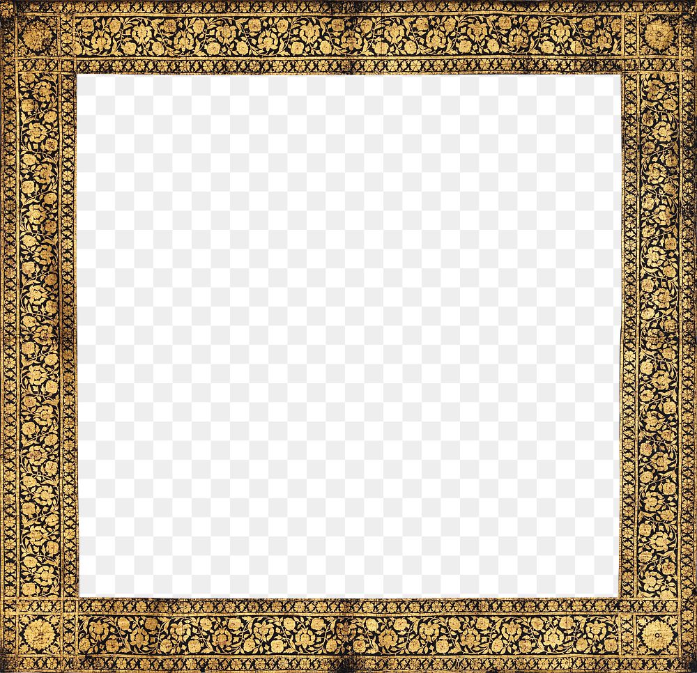 Vintage gold floral transparent frame, | Free PNG - rawpixel