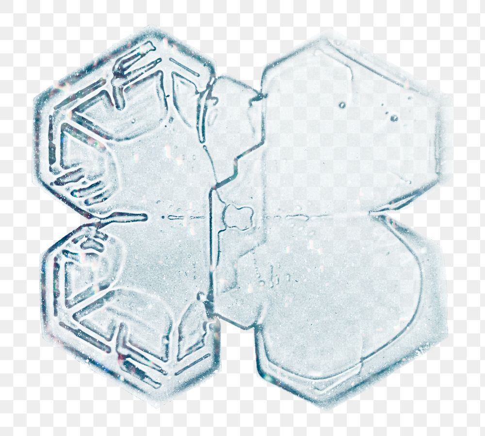 Christmas snowflake transparent macro photography, remix of art by Wilson Bentley