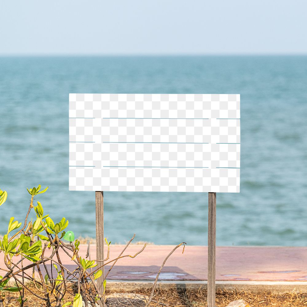 Signboard by the beach 